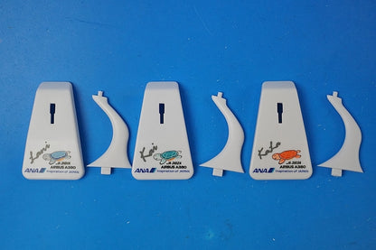 1:400 A380 ANA FLYING HONU Lani Blue JA381A Kai Green JA382A Sunset Orange JA383A Plastic Base Stand & Pillar Set of 3 Apollo Model