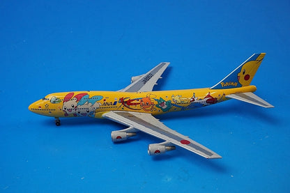 1:400 B747-400 ANA Pokemon Pikachu Jumbo JA8957 Blue Box airplane model