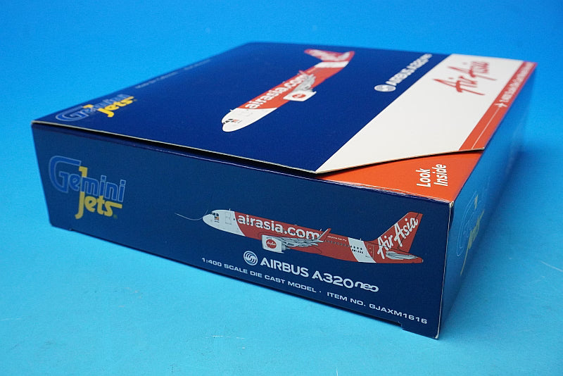 1:400 A320neo AirAsia 9M-AGA GJAXM1616 Gemini airplane model