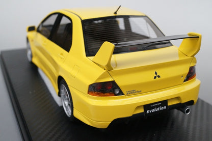 19A04-08 onemodel 1:18 Mitsubishi EVO IX Wasp Yellow with clear cover