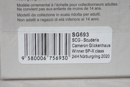 SG693 SPARK 1:43 Scuderia Cameron Glickenhaus #704 Winner SP-X class 24H Nurburgring 2020