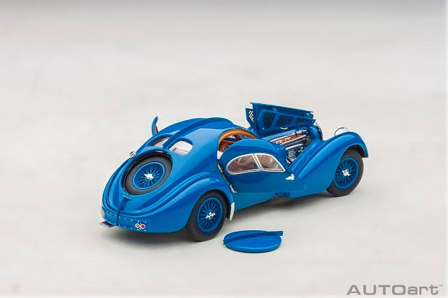 50947 AUTOart 1:43 Bugatti Type 57SC Atlantic 1938 (Blue with Wire Spoke Wheels)