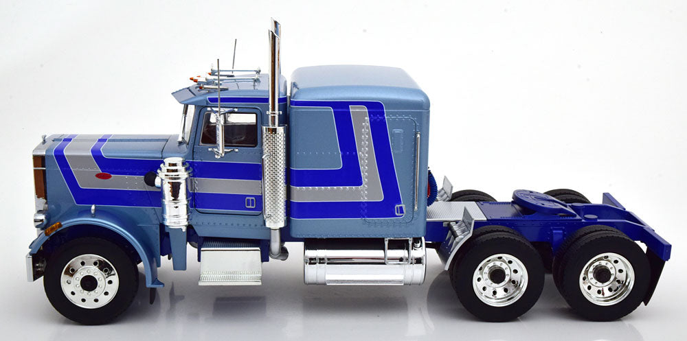 RK180084 ROAD KINGS 1:18 Peterbilt 359 1967 light blue-metallic/blue/silver
