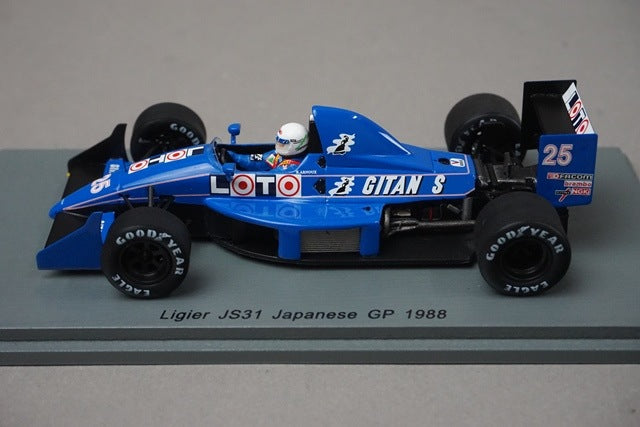 1:43 SPARK S3968 Ligier JS31 #25 Japan GP 1988 R.Arnoux