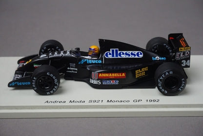 1:43 Spark S3892 Andrea Moda S921 Monaco GP 1992 #34 R. Moreno model car