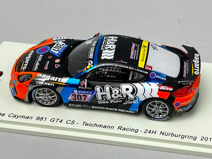 1:43 Spark SG331 Porsche Cayman 981 GT4 CS Teichmann Racing Nurburgring 24H 2017 #307