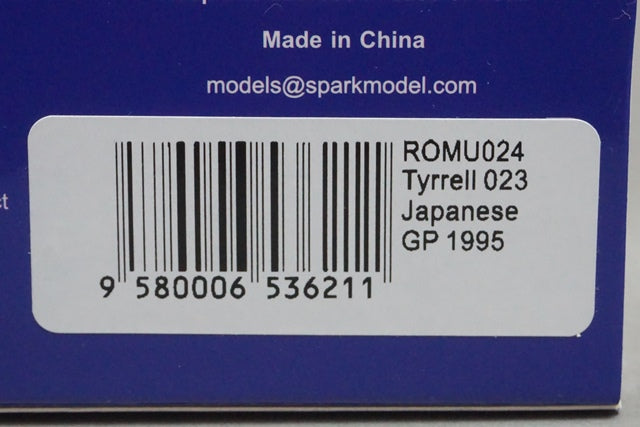 1:43 SPARK ROMU024 Tyrrell 023 Japan GP Ukyo Katayama 1995 #3 ROMU Custom