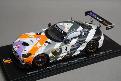 1:43 Spark SB205 Mercedes-AMG GT3 Black Falcon Team SPA 24H 5th 2018 #4 model car