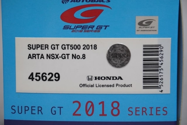 1:43 EBBRO 45629 ARTA NSX-GT Super GT500 2018 #8 model car