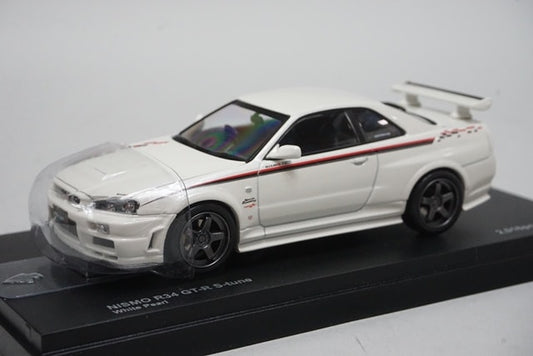 1:43 KYOSHO K03383W NISMO R34 GT-R S Tune White Pearl