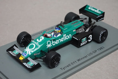 1:43 SPARK S7286 Tyrrell 011 American GP Winner 1983 #3 Michele Alboreto