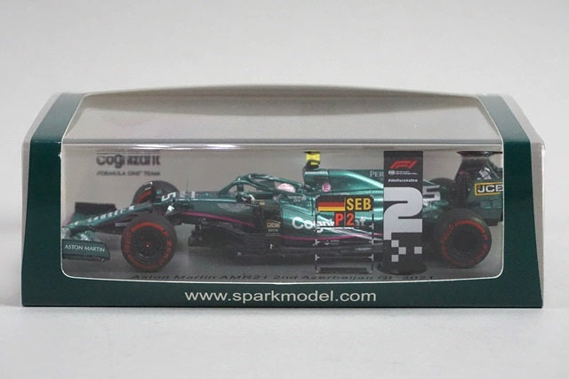 1:43 SPARK S7680 Aston Martin AMR21 2nd Azerbaijan GP S.Vettel 2021 #5