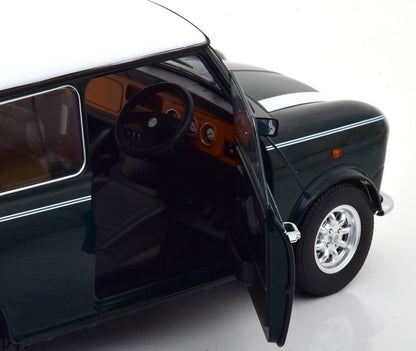 KKDC120051R KK scale 1:12 MINI COOPER 1990 Dark Green / White RHD