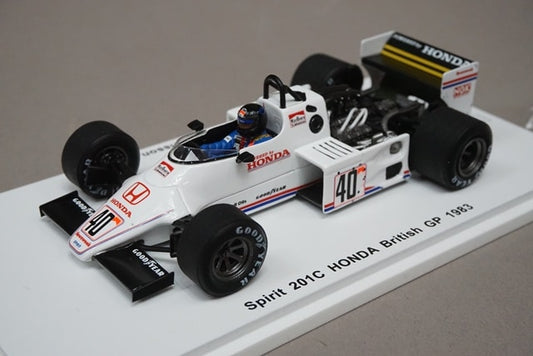 1:43 SPARK ROMU030 Spirit 201C Honda British GP 1983 S.Johansson Honda F1 Return Race