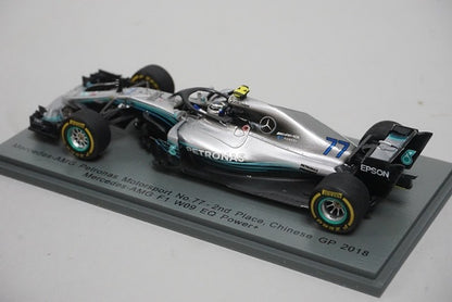 1:43 SPARK S6053 Mercedes AMG Petronas W09 EQ China GP 2018 #77 V.Bottas