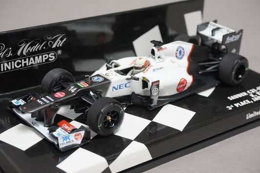 1:43 MINICHAMPS 410120114 Sauber C31-Ferrari Japanese GP 2012 #14 Kamui Kobayashi