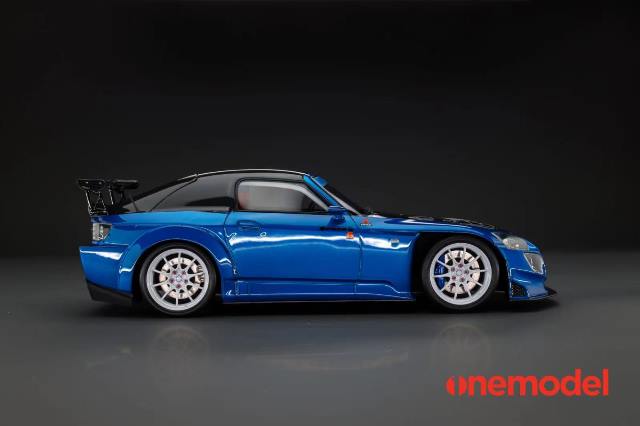 [ Pre-order ] 23A03-03 onemodel 1:18 Honda S2000 Spoon Street Carbon Bonnet Version Blue
