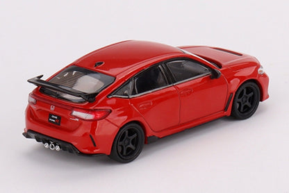 MGT00546-R TSM MINI-GT 1:64 Honda Civic Type R 2023 Rally Red W/ Advan GT Wheel RHD