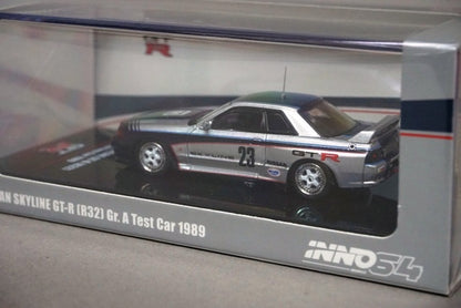 IN64-R32-89TC INNO Models 1:64 Nissan Skyline GT-R (R32) Gr.A Test Car 1989