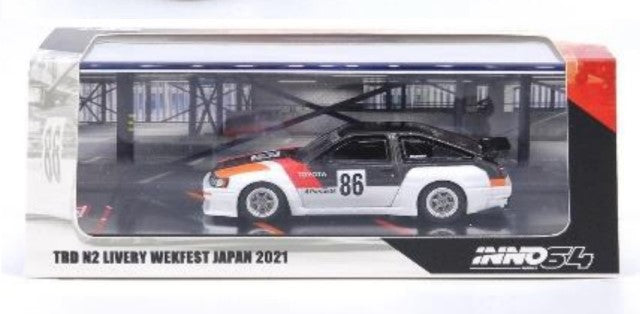 IN64-AE86LP-IWORX INNO MODELS 1:64 Toyota AE86 Corolla Levin Inazuma Worx PANDEM Rocket Bunny