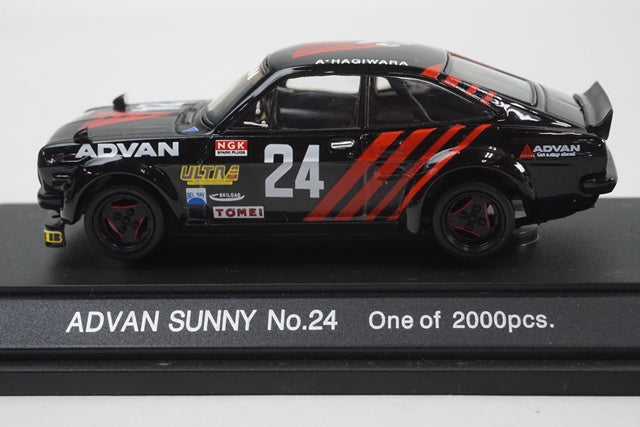 1:43 EBBRO ER-502 ADVAN Sunny TOMEI #24 Black x Red Excite Racing Series