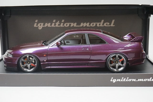 1:18 ignition model IG1312 Nissan Skyline GT-R R33 V-spec Midnight Purple