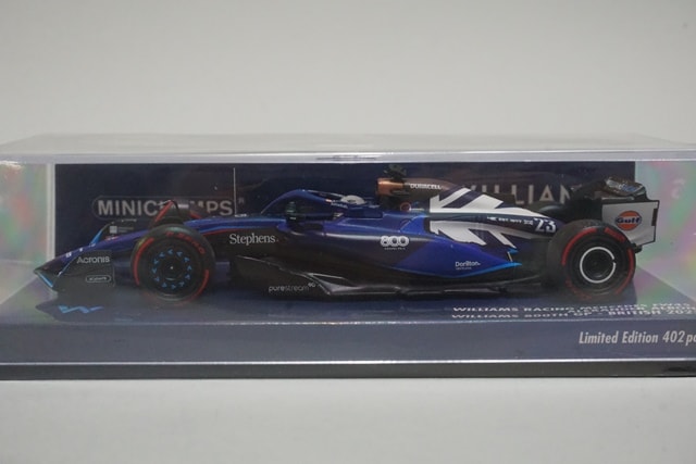 417231123 MINICHAMPS 1:43 Williams Racing FW45 A. Albon British GP 2023 Williams 800th GP Race Spec #23