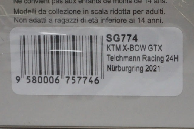 1:43 SPARK SG774 KTM X-BOW GTX Teichmann Racing 24h Nurburgring 2021 #112