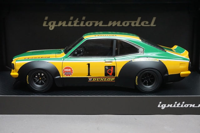 1:18 ignition model IG2027 Mazda Savanna S124A Racing Yellow / Green