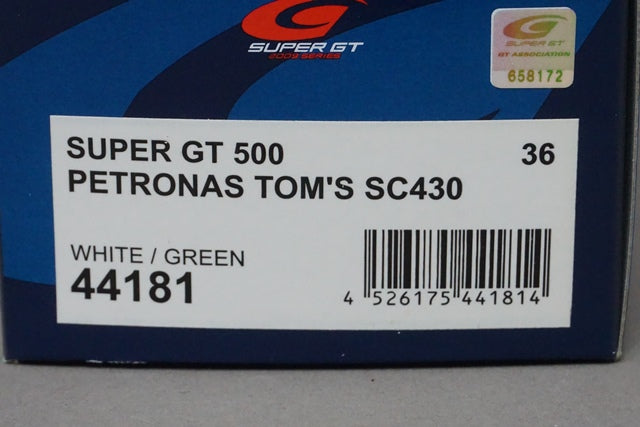 1:43 EBBRO 44181 PETRONAS TOM'S SC430 Super GT500 2009 #36