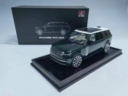 MH026BRG MOTORHELIX 1:18 Land Rover Range Rover British Racing Green (White Roof)