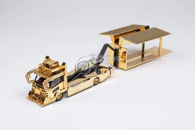 Micro Turbo PEAKO 1:64 Dekotora Wing Custom Truck Ver.2 Chrome Gold