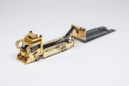 Micro Turbo PEAKO 1:64 Dekotora Faltabed Tow Truck Ver.2 Chrome Gold