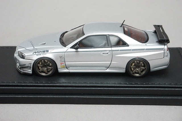 1:43 ignition model IG1816 Nissan Skyline GT-R Mine's (R34) Silver