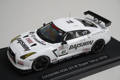 1:43 EBBRO 44429 DAISHIN R35 GT-R Super Taikyu 2010 #81 model car