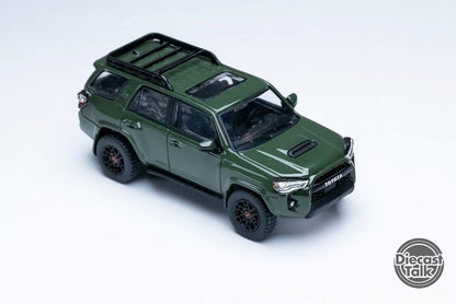 DTG009-G GCD Gaincorp Products 1:64 Toyota 4Runner TRD PRO HILUX SURF ARMY GREEN Diecasttalk