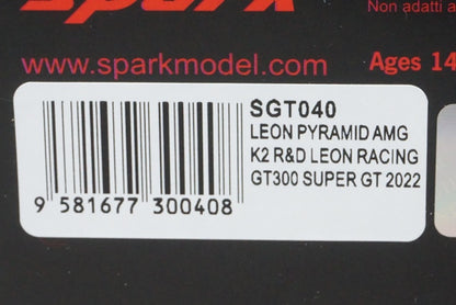 1:43 SPARK SGT040 LEON PYRAMID AMG GT300 Super GT 2022 #65