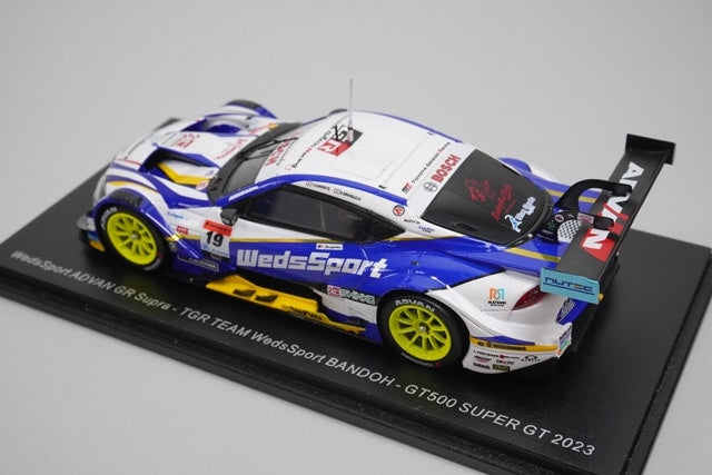 1:43 SPARK SGT057 Weds Sports ADVAN GR Supra GT500 Super GT 2023 #19 model car