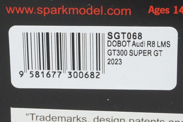 1:43 SPARK SGT068 DOBOT Audi R8 LMS GT300 Super GT 2023 #6