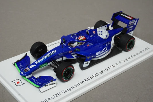 1:43 SPARK SJ113 Realize Corporation KONDO SF19 TRD 01F Super Formula 2022 #4 S.Fenestraz