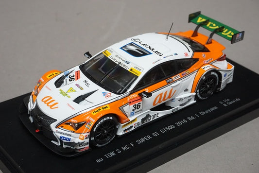 1:43 EBBRO 45384 LEXUS au TOM'S RC F Super GT GT500 Okayama 2016 #36