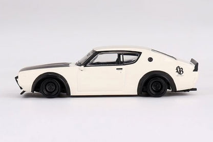 MGT00702-R TSM MINI-GT 1:64 Nissan Skyline Kenmeri Liberty Walk White Right-hand drive