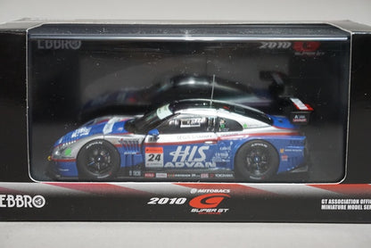 1:43 EBBRO 44444 Nissan HIS ADVAN KONDO GT-R SGT500 Fuji 2010 #24