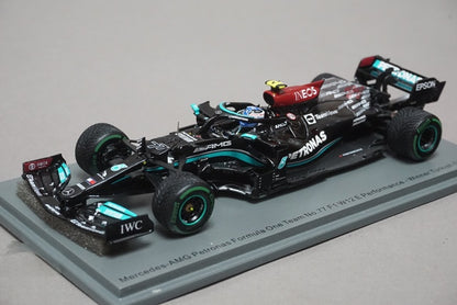 1:43 SPARK S7681 Mercedes AMG PETRONAS F1 Team W12 Turkish GP Winner 2021 #77