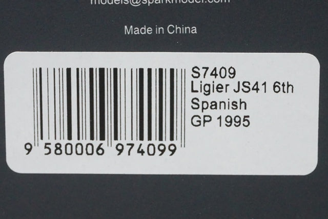 1:43 SPARK S7409 Ligier JS41 Spanish GP 1995 6th O.Panis #26