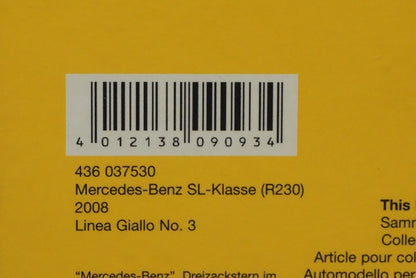 1:43 MINICHAMPS 436037530 Mercedes-Benz SL-Klasse (R230) 2008 Linea Giallo No.3