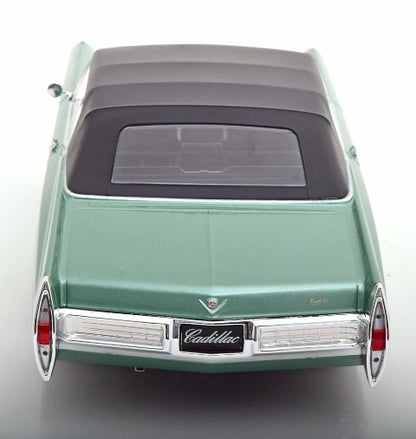 KKDC180315 KK Scale 1:18 Cadillac DeVille Convertible 1967 with Soft Top, Light Green Metallic/Black