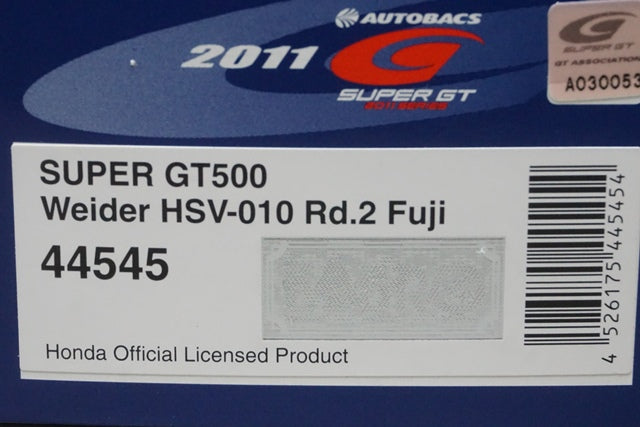 1:43 EBBRO 44545 Honda Weider HSV-010 Super GT500 Rd.2 Fuji 2011 #1