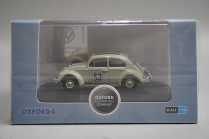OX76VWB001 OXFORD 1:76 Volkswagen Beetle No. 53 Pearl White