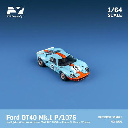 [ Pre-order ] FY64019 Finclassically 1:64 Ford GT40 Mk1 P/1075 1968 Le Mans Winner #9 Gulf